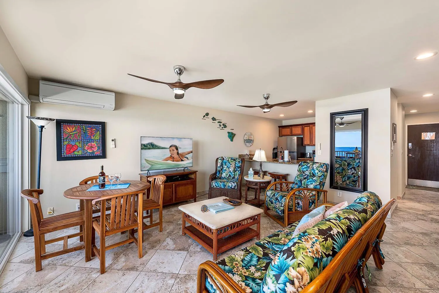 Banyan Tree 301: Oceanfront 2/2 Remodeled With Ac Villa Kailua-Kona Feriehus