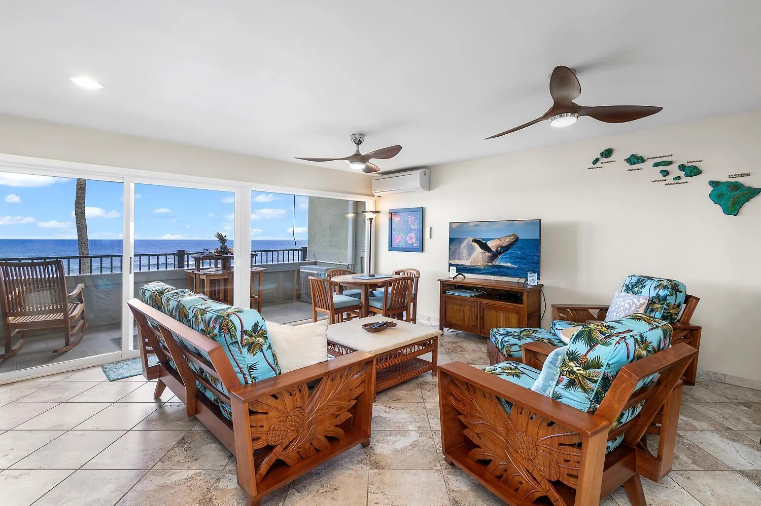 Ferienhaus Villa Banyan Tree 301: Oceanfront 2/2 Remodeled With Ac Kailua-Kona USA
